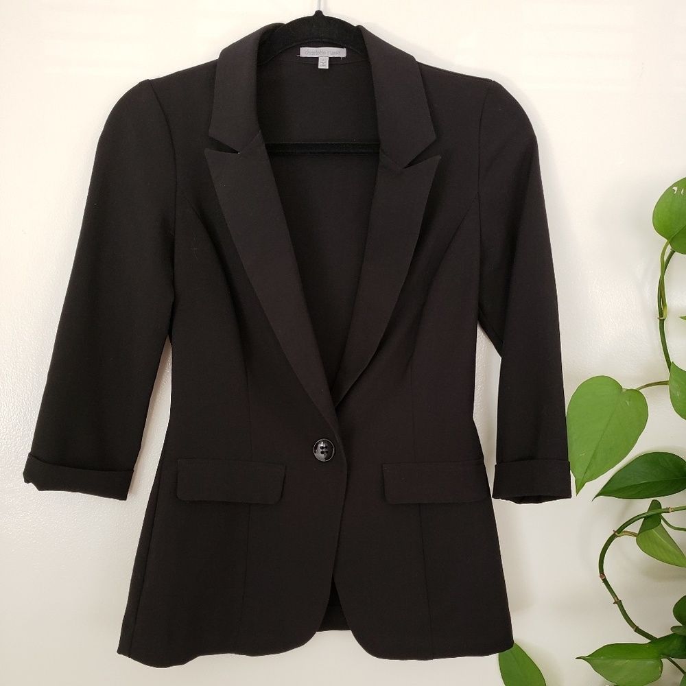 Casual Blazer with Deep Neckline